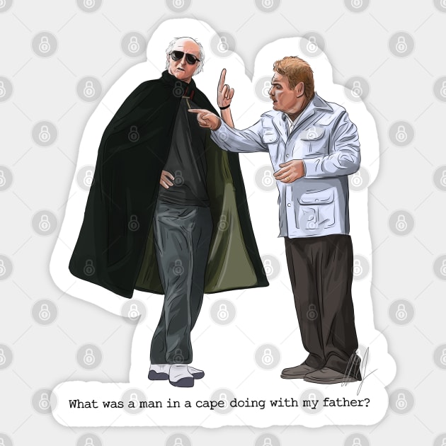 The Man in a Cape Sticker by 51Deesigns
